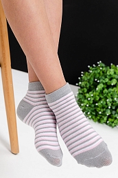 Детские носки стандарт Полосочка Серые / 3 пары