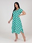Женское платье "Волна" ПлК-458 / Горох на зеленом