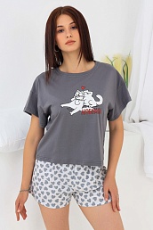 Женская пижама Любимка (футболка+шорты) / Emotion day