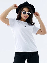 Женская футболка с логотипом Корона / Белая