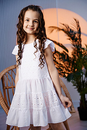 Детское платье 9184 Белое